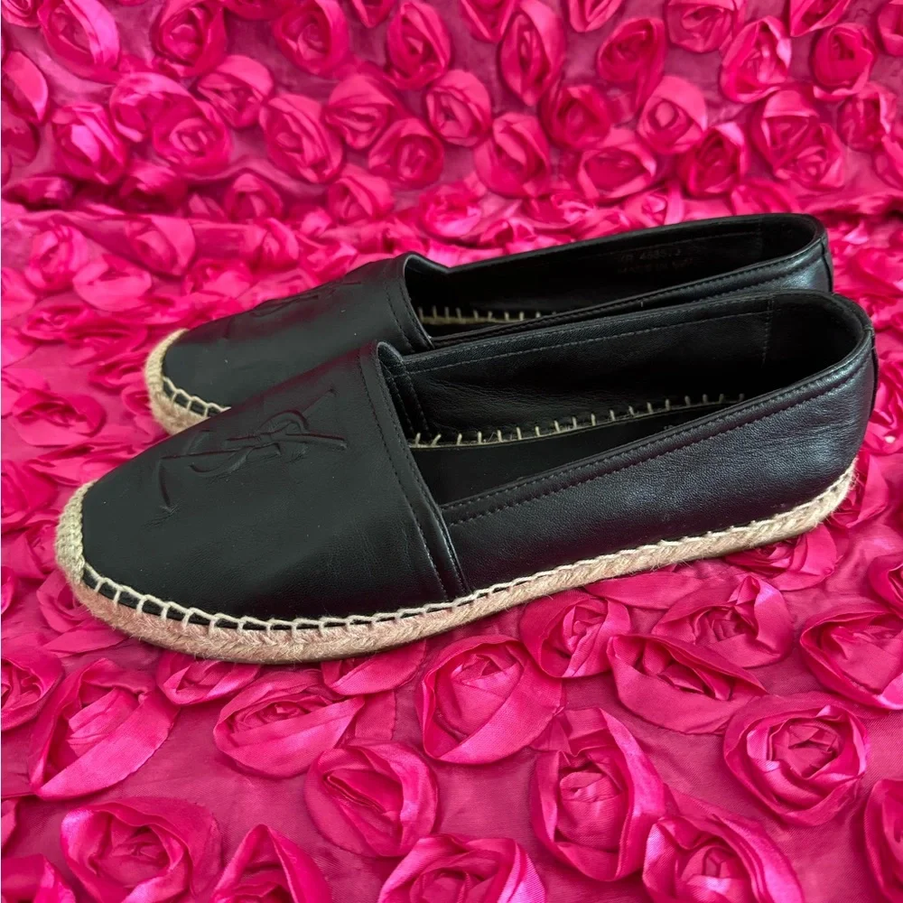 Logo Espadrille Flat Women Saint Laurent 🖤